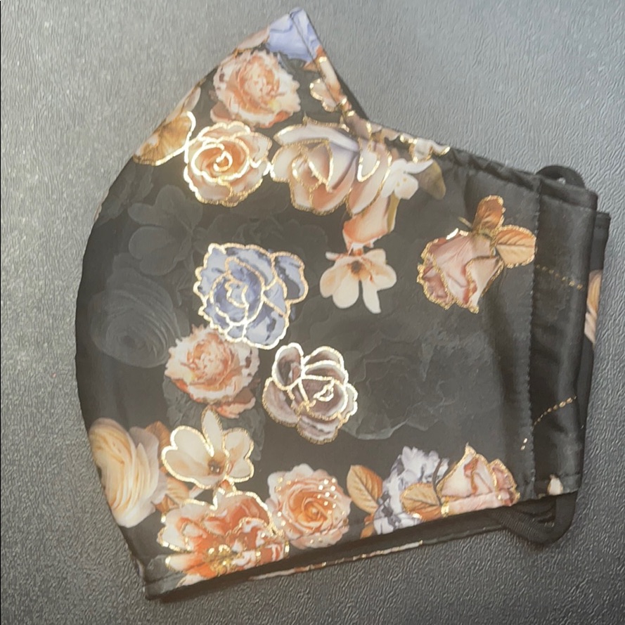 Floral Print Satin Face Mask